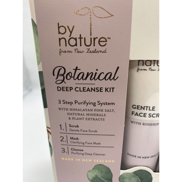 By Nature 3 Piece Botanical Deep Cleanse Kit Face Scrub & Mask Expires 8/23 - Picture 3 of 7